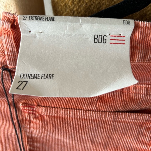 UO BDG Burnt Orange Corduroy Flare Pants - Picture 2 of 5